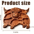 thumbnail image 3 of Highland Cow Charcuterie Board, Solid Wood Cheese & Serving Board with 3D Carved Design, Farmhouse Wooden Charcuterie Board for Meats, Cheese & Snacks, Housewarming Gift (A-1pcs), 3 of 11