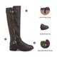 thumbnail image 4 of Botas para Mujer DREAM PAIRS Altas hasta la Rodilla con Cierre Lateral Marrón, 4 of 9
