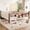 Beige + MDF + Pine + Plywood + Full, variant on Luckynote Twin Size Floor Bed with Storage Bookcases, Solid Wood Floor Bed with Cute Stairs and Guardrails, No Box Spring Needed, Light Natural