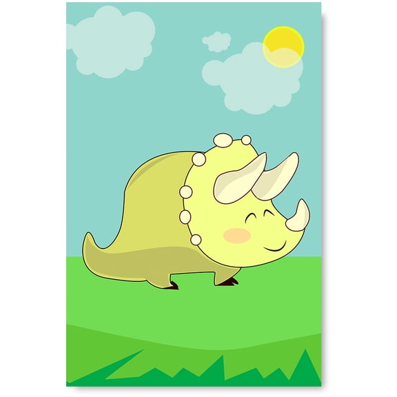 Awkward Styles T Rex Print for Kids Room Yellow Dinosaur Illustration Trex Canvas Art Kids Room Wall Art Nursery Room Decor Baby Room Art Newborn Baby Room Wall Decor Trex Wallpapers Made in USA