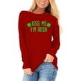 thumbnail image 4 of Uootdi St Patricks Day Long Sleeve Shirts for Women Retro Lucky Clover Tshirt Irish Shamrock Graphic Tee Tops Gift, 4 of 7