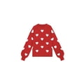 thumbnail image 6 of Hirigin Store Women's Valentine's Day Casual Knitwear Long Sleeve O Neck Heart Print Knit Sweater, 6 of 8