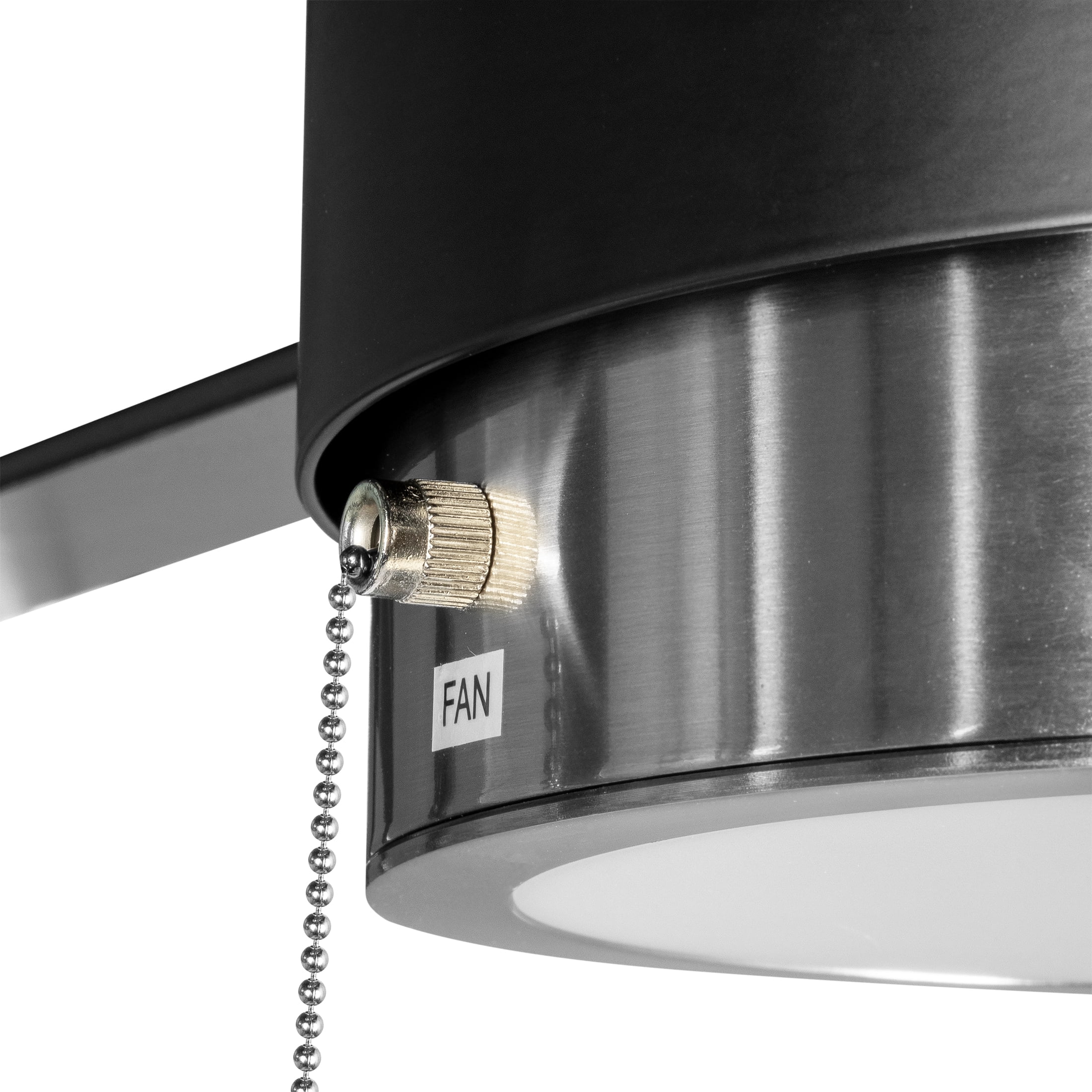 Better Homes & Gardens 44" Satin Nickel & Black 3 Blade Indoor Ceiling Fan, Reverse Airflow