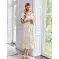 thumbnail image 4 of Ekouaer Cotton Long Nightgowns for Women Short Sleeve Night Gown Button House Dress Lace Trim Sleep Shirt Soft Nightshirt, 4 of 6