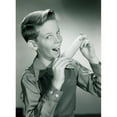 thumbnail image 2 of Studio portrait of boy eating corn on the cob Poster Print (18 x 24), 2 of 4