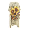 thumbnail image 2 of HELLHERO Butterfly and Sunflower Pattern Long Kimono Swimsuit Cover Up Quick Dry High Quality Fabrics Loose Bathing Suit Cover Up, 2 of 6
