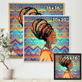 thumbnail image 4 of Designart 'African American Woman Portrait with Turban IV' Modern Framed Canvas Wall Art Print, 4 of 5