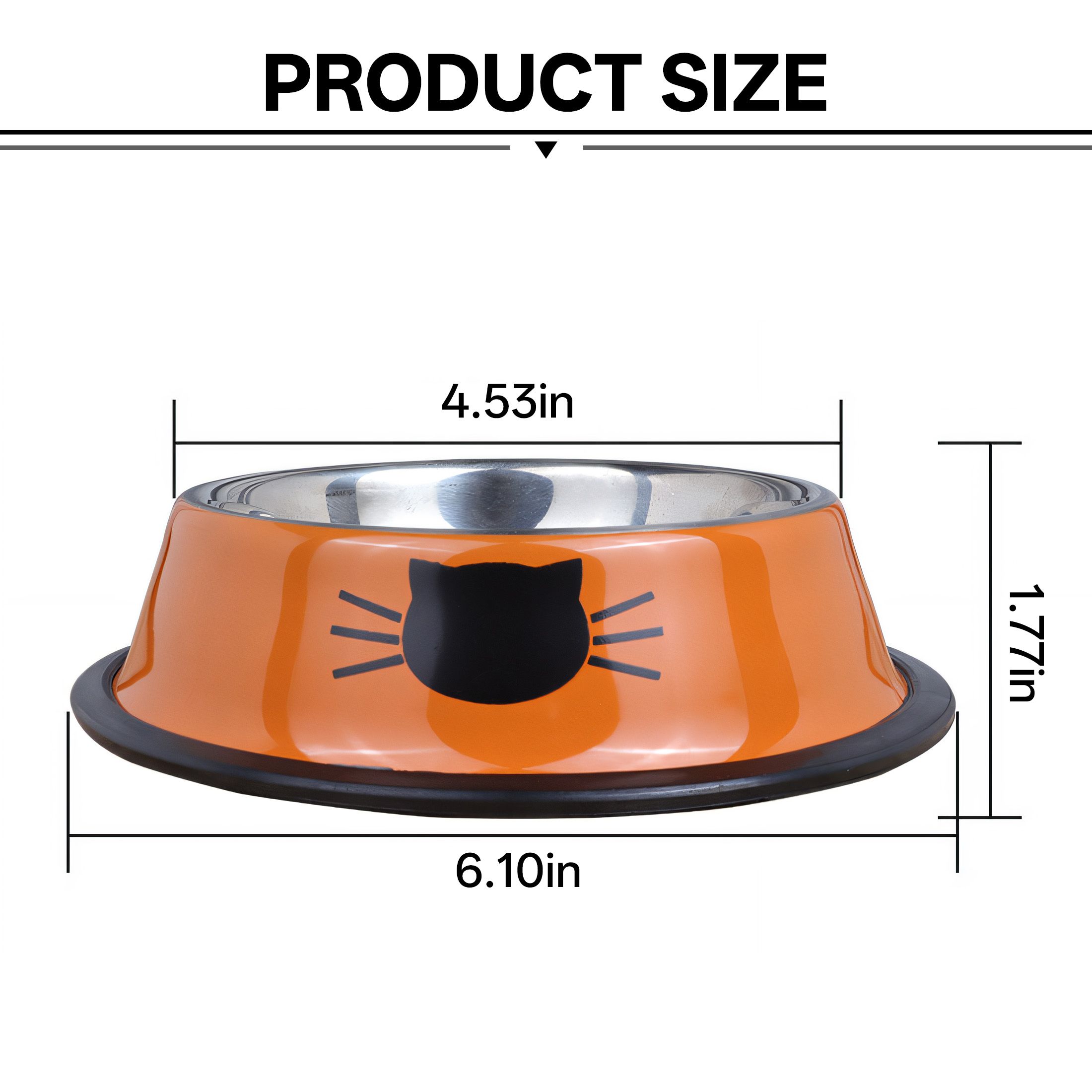 BESTSKY 6Pcs Cat Food Bowl,Anti-Tip Design Cat Bowls,Easy to Clean Elevated Dog Bowls