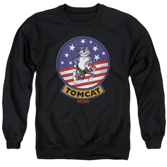 Top Gun Tomcat Sigil Unisex Adult Crewneck Sweatshirt for Men and Women, Black, Medium