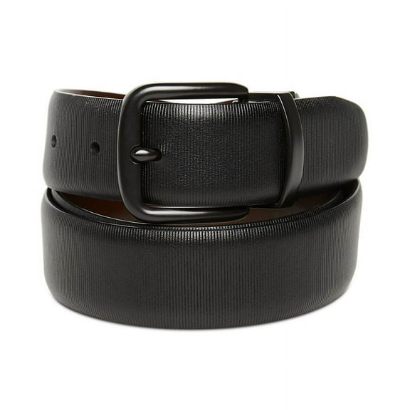 Perry Ellis Men's Reversible Dress Belt Black Size 38