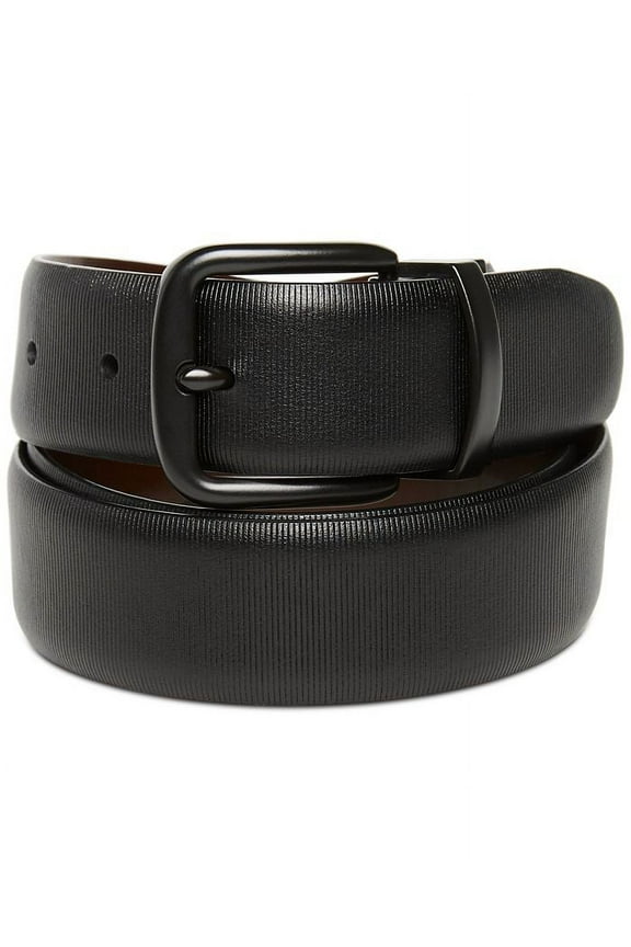 Men's Reversible Dress Belt Black Size 38