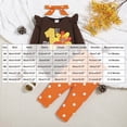 thumbnail image 3 of CAICJ98 Thanksgiving Outfits Baby Girl My First Thanksgiving Long Sleeve Romper+Polka Dot Pant+Headband Baby Girl Thanksgiving Clothes Set, Size 9-12 Months, 3 of 9