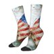 thumbnail image 1 of Fotbe Patriotic Butterfly Floral Calcetas Largas con Estampado para Hombre y Mujer – Calcetas de Compresión Transpirables y Elásticas, Viajar y Uso Diario Talla 5-11, 1 of 6