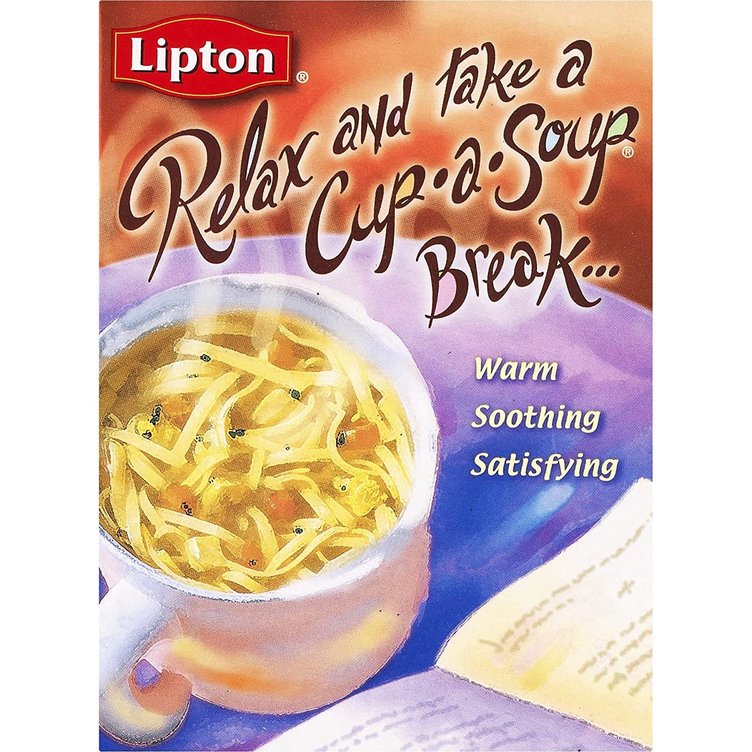 Lipton Cup-A-Soup Cream of Chicken 4 Count 2.4-Ounce Box (Pack of 6)