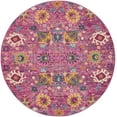 thumbnail image 2 of Nourison Passion Fuchsia 8' x Round Area Rug, Boho, Moroccan, Bed Room, Living Room, Dining Room, Kitchen, , Easy Cleaning, Non Shedding (8' Round), 2 of 8