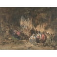 thumbnail image 2 of Eugenio Lucas Velázquez 24x19 Black Ornate Framed Double Matted Museum Art Print Titled: Arabs Resting (1817-70), 2 of 5