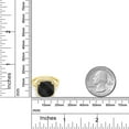 thumbnail image 4 of Gem Stone King 10K Yellow Gold Black Onyx and White Created Sapphire Halo Engagement Ring for Women (5.77 Cttw, Cushion Checkerboard 12MM, Gemstone December Birthstone, Size 5 to 9), 4 of 5