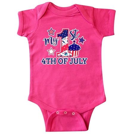 

My 1st 4th of July with Stars and Cupcake Infant Creeper
