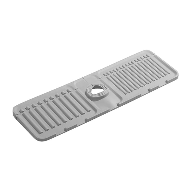 Silicone Faucet Guard Mat Kitchen Countertop Protector Slope Drying Rack for