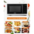 thumbnail image 4 of Commercila Chef 0.9 Cubic Foot Microwave with 10 Power Levels, Small Microwave with Grip Handle, 900W Countertop Microwave, 4 of 7