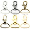 thumbnail image 4 of Swivel Lobster Claw Clasps Classic Trigger Snap Hooks CS10 Purse Landyard Clip 5/8" 3/4" 1" Pack of 10 (3/4 Inch, Brushed Brass), 4 of 4