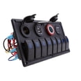 thumbnail image 1 of ón Marino Del Coche RV Barco 8 Gang LED Azul Interruptor De Balancín Panel Dual USB Voltímetro DYNWAVEMX Interruptor del panel del coche, 1 of 6