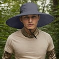 thumbnail image 2 of HJYCHN Breathable Outdoor Sun Hat for Men and Women Wide Brim UPF 50+ Fishing Hiking Summer Travel Lightweight Adjustable Bucket Cap Dark Gray One Size, 2 of 5