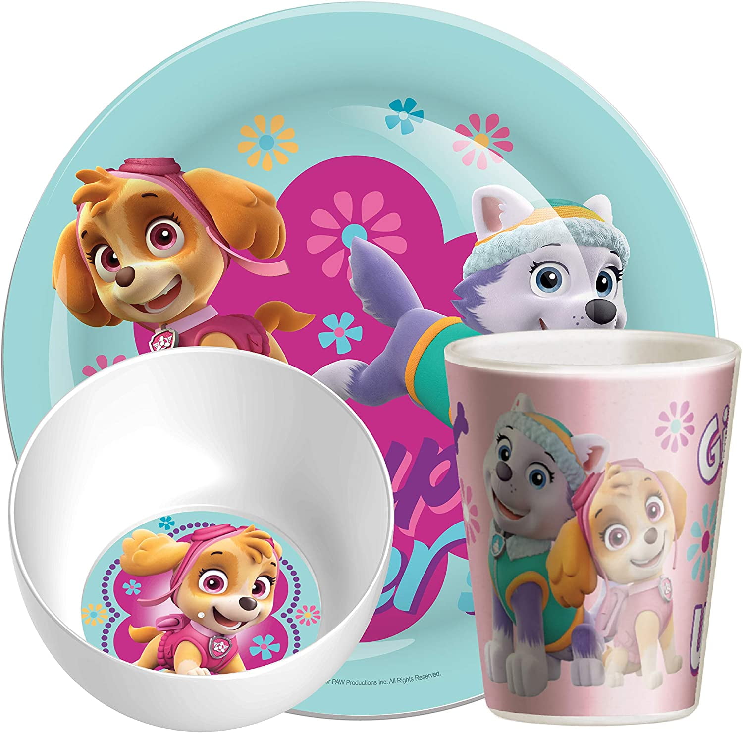 Dinnerware Sets Cooking & Dining Official Nickelodeon Paw Patrol Chase 3Pcs Coloured BPA Free