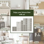 Join Stackable 2-Cube Wood White Bookcase