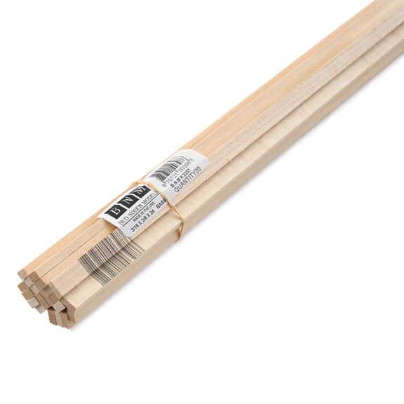 Bud Nosen Basswood Sticks - 3/16" x 3/8" x 24", 20 Sticks