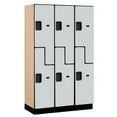 thumbnail image 5 of 15" Wide Double Tier 'S' Style Designer Wood Locker - 3 Wide - 6 Feet High - 18 Inches Deep - Mahogany, 5 of 6