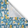 thumbnail image 3 of Ambesonne Tropical Kitchen Curtains, Exotic Leaves and Flowers, 55"x45", Blue Yellow Ivory, 3 of 3