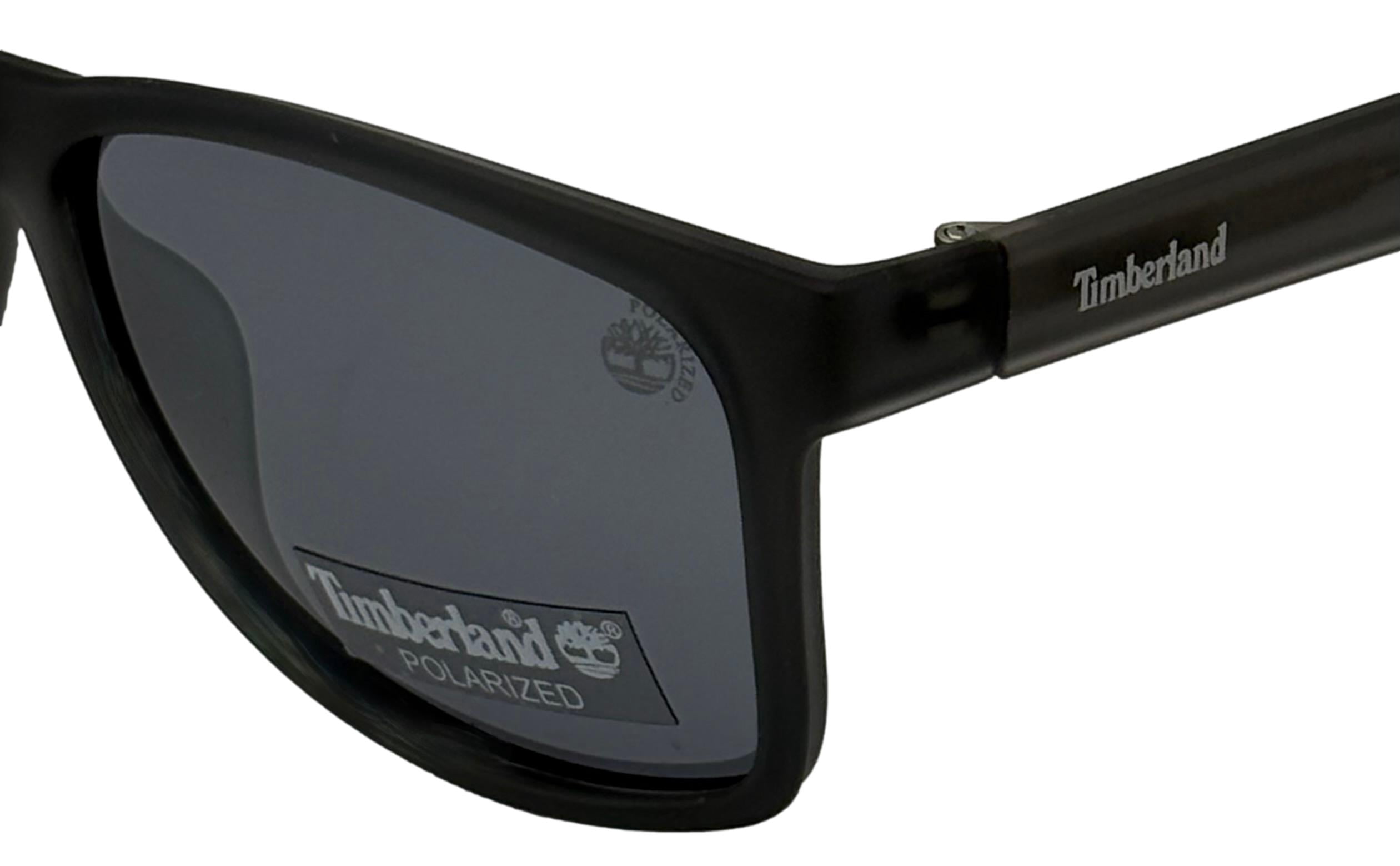 Timberland Polarized Lens Men's Matte Crystal Plastic Square Sunglasses