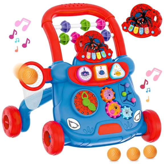 Aijohnny Baby Walker Toys,Push Walker for Boys & Girls Learning,Early Educational Toys for Kids,Birthday Gifts for Toddler 6-18 Months
