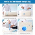 thumbnail image 4 of Bolsas de almacenamiento al vacío, bolsas ahorradoras de espacio con bomba manual, bolsa de almacenamiento de viaje para ropa de cama, almohadas, toallas, ropa (paquete de 5), 4 of 5