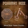thumbnail image 2 of 2 Pcs Metal Brain Puzzles for Adults 3D Steel Puzzle Toys Interlocking Iq Logic Education Toys Disentanglement Game for Classroom Party Challenge Gifts, 2 of 5