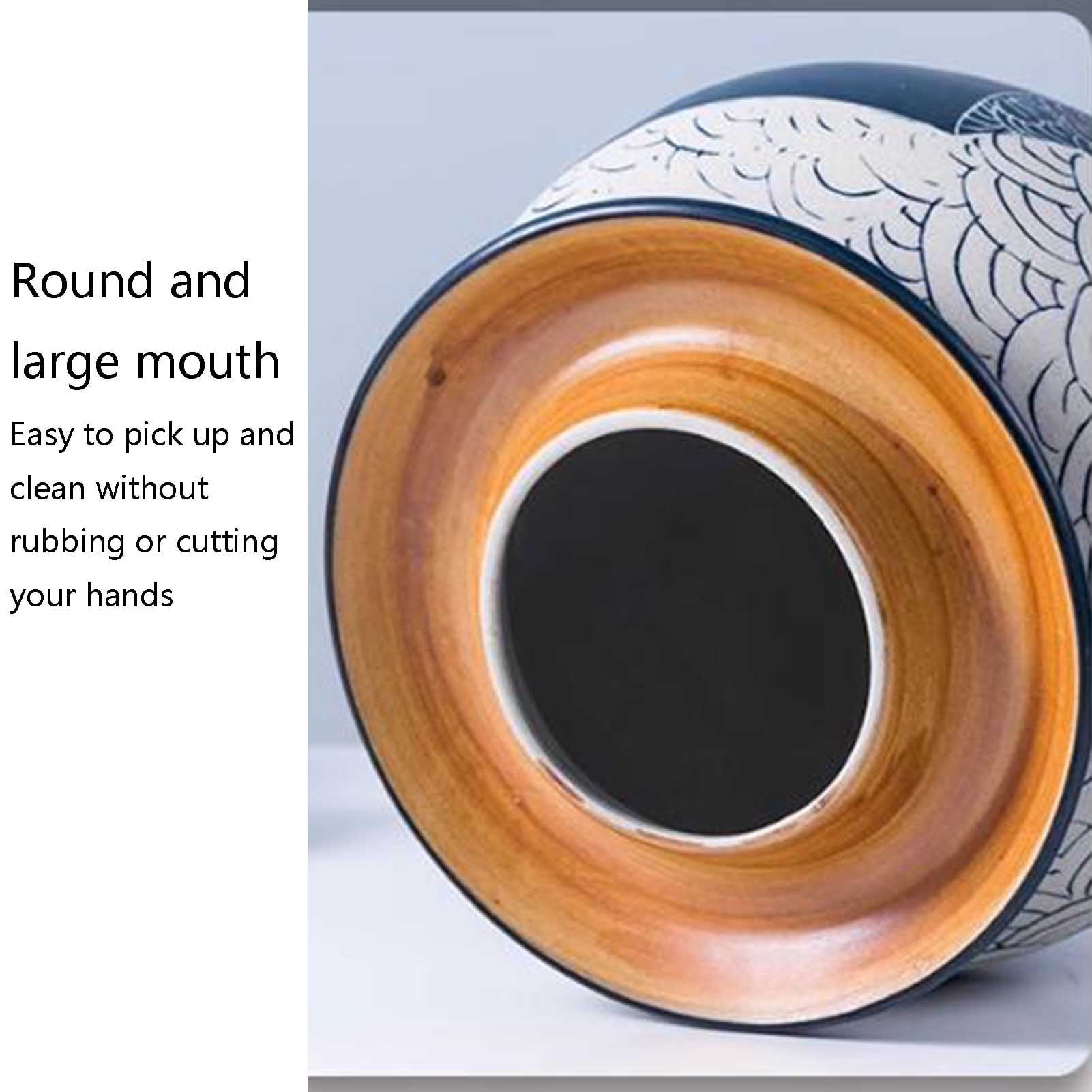 Ceramic Kimchi Jar, Chinese Ceramic Jam Jelly, Coffee Can Set for Food Kimchi Container