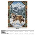 thumbnail image 4 of ARISTURING  Wolf Lodge Blanket - Wildlife Cabin Gift Throw Woven from Cotton - Made in The USA, 4 of 6