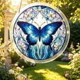 thumbnail image 3 of Acrylic Puzzles Suncatcher Window Hanging, 7.4 Inch Animals Sun Catcher Acrylic Puzzles Garden Decoration for Women Men Mom Birthday Gift Home Decor (Blue Butterfly), 3 of 5