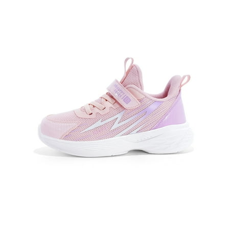 

Woobling Kids Sneakers Non-Slip Athletic Shoes Sports Running Shoe Outdoor Trainers Comfort Mesh Breathable Pink 2.5Y