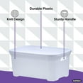 thumbnail image 4 of Superio 50L Knit Laundry Basket with Cut-Out Handles - White (2 Pack), 4 of 5
