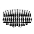 thumbnail image 5 of Black White Diamond Checkered Pattern Round Tablecloth 60"x60",Wrinkle Wipeable Table Cloth for Kitchen Dining Room Picnic Patio Party, 5 of 6