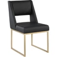 thumbnail image 5 of Pemberly Row Contemporary Black Vegan Leather Dining Chair (Set of 2), 5 of 8
