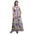 thumbnail image 1 of Bimba Floral Women Long Floral Party V NeckÂ&nbsp;DressÂ&nbsp;Front Slit Sleeveless Maxi Gown-Small, 1 of 5