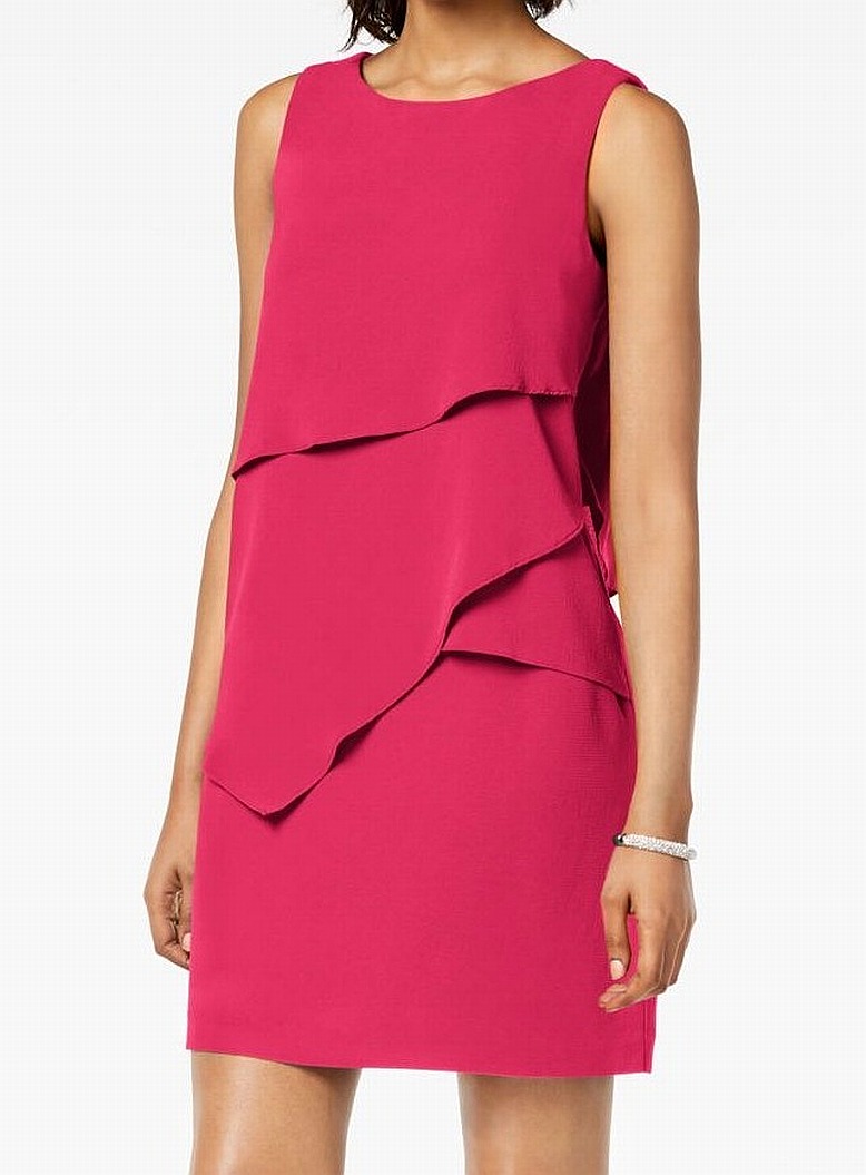 Jessica Howard Jessica Howard Womens Petite Tiered Chiffon Shift