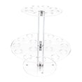 thumbnail image 2 of Soporte de cono de 24 agujeros Pantallas de sushi Rollo de rollo de sushi Rack de cono decorativo transparente para navideños en casa, 2 of 8