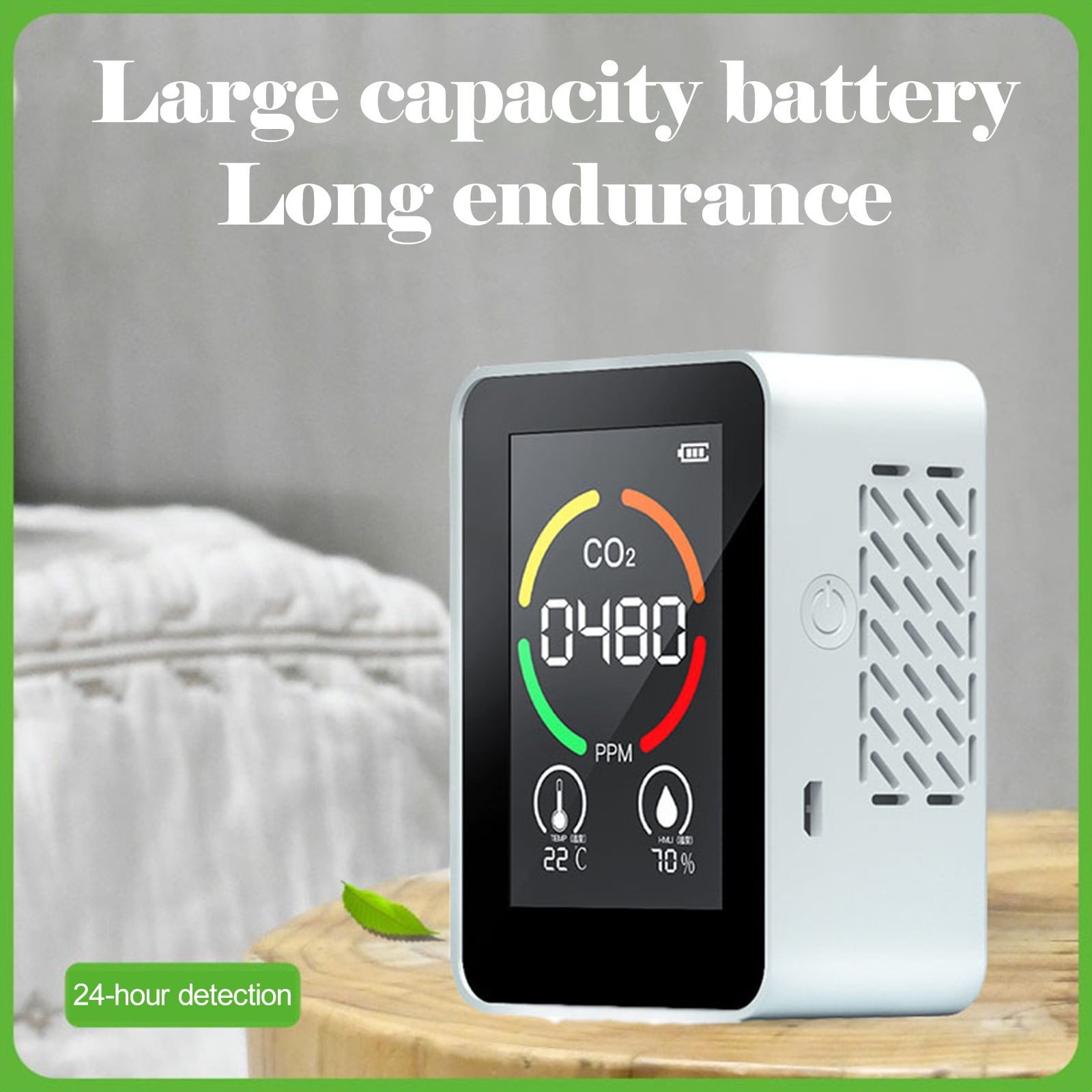 Kyusrd Air-Quality Monitor Formaldehyde CO2-TVOC Tester Temperature Humidity Meter K1N0
