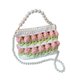 thumbnail image 2 of Kit de bolsa de crochet de tejido de bricolaje adultos 7.09x2.76x5.12 "Flower manual tejido a mano Rosa verde, 2 of 8