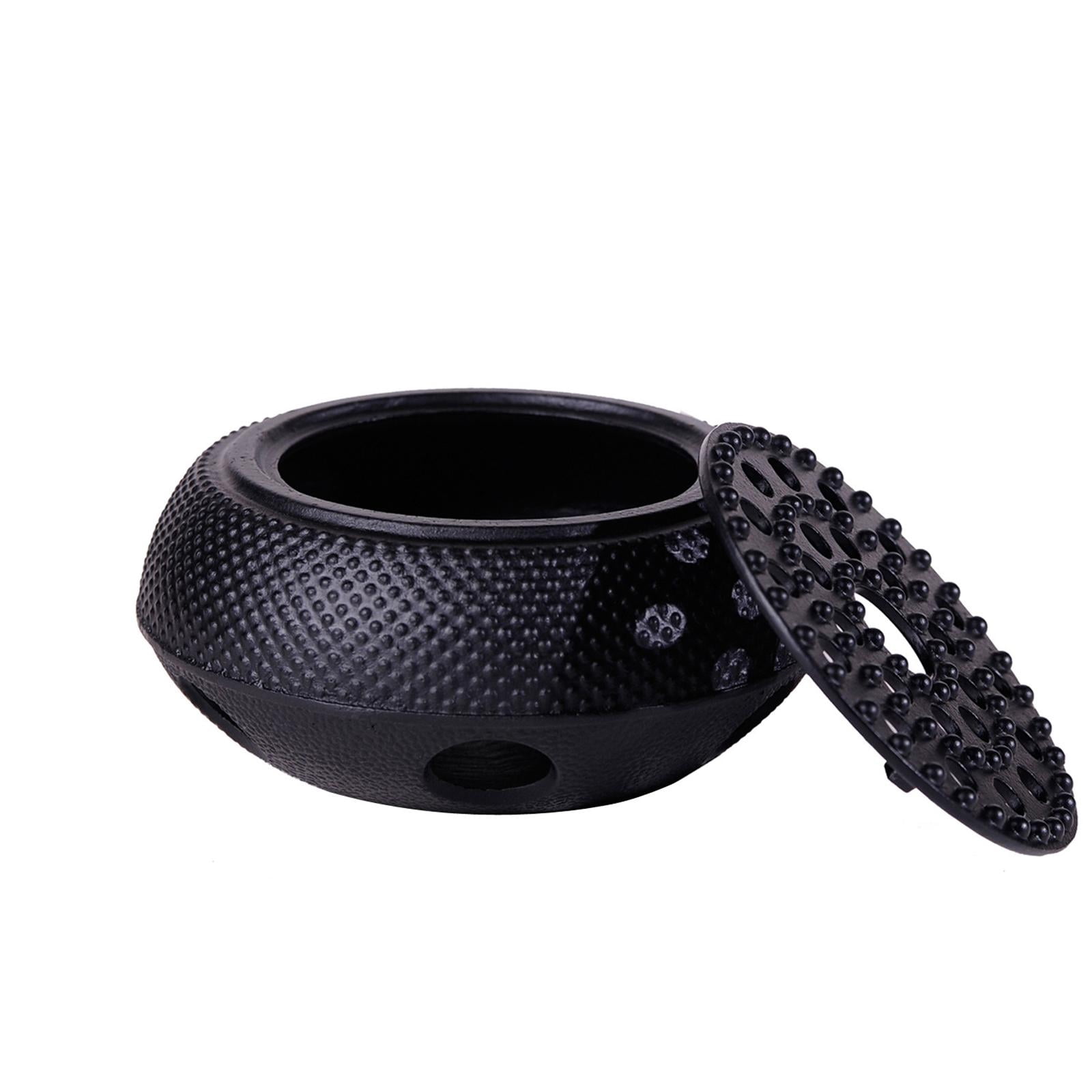 Nishiyuenyi Black Cast Iron Teapot Warmer Candle Insulation Stove Alcohol Heating Base Stove