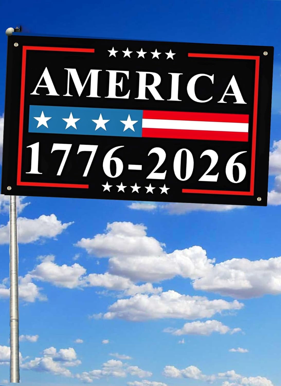 USA 250th Anniversary Celebration Flag, Polyester Banner with Grommets, 3x5 Feet, Special Edition America 250